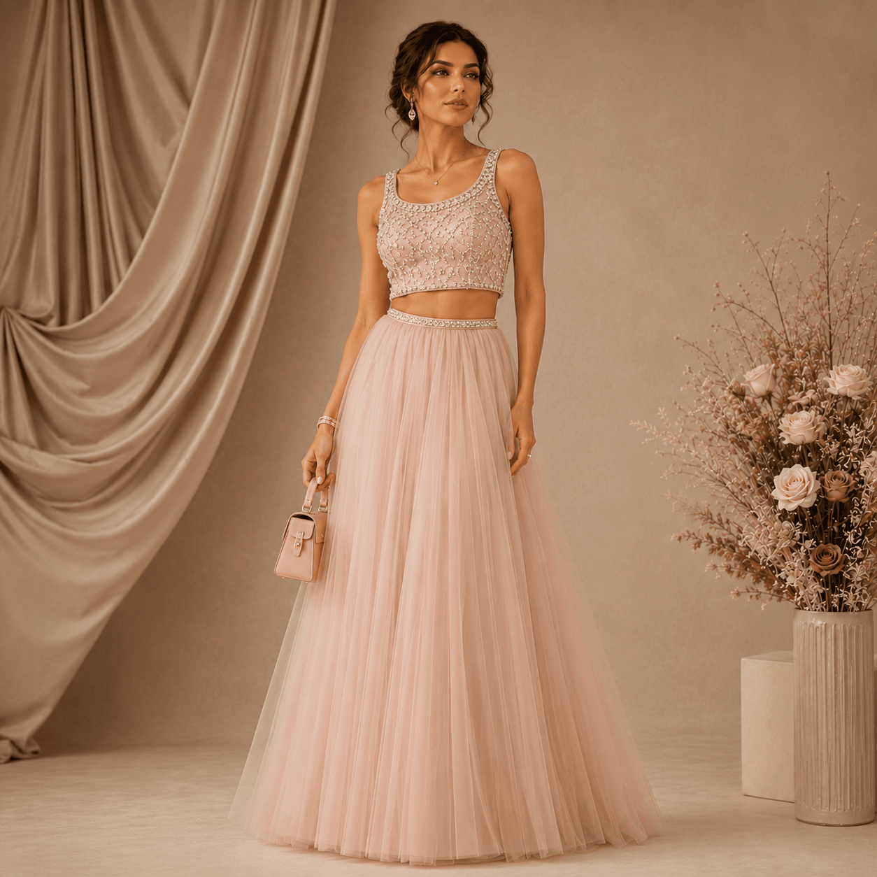 Silk Bridal Corset Top